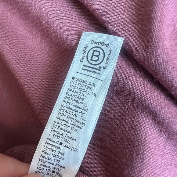 Athleta threadlight asym relaxed short sleeve tee 3X mauve pink purple - Picture 8 of 8